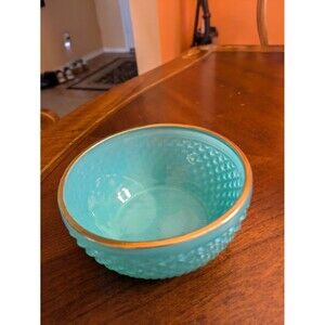 ,BEADED BOWL AQUA, TURQUOISE